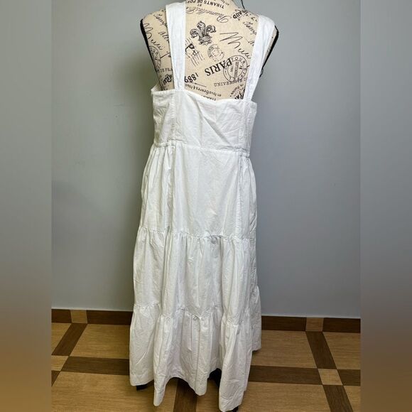 Madewell Button-Front Tiered Midi Dress NWT Size 12 - Picture 9 of 12